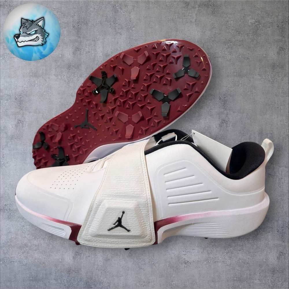 Jordan Air Rev Golf Shoes White Team Red Black Men's Size 6 FV6338-104